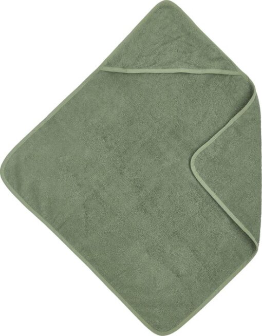 Meyco Baby Uni badcape - badstof - forest green - 75x75cm