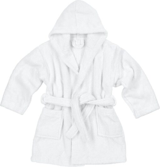 Meyco Baby Uni badjas - badstof - white - 86/92