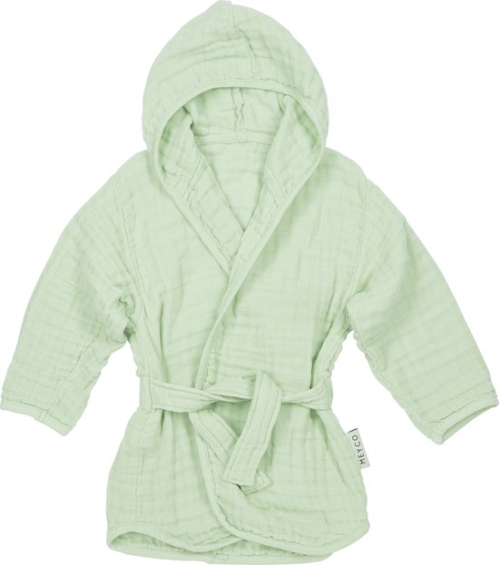 Meyco Baby Uni badjas - soft green - 74/80