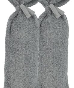 Meyco Baby Uni kruikenzak - 2-pack - badstof - grey