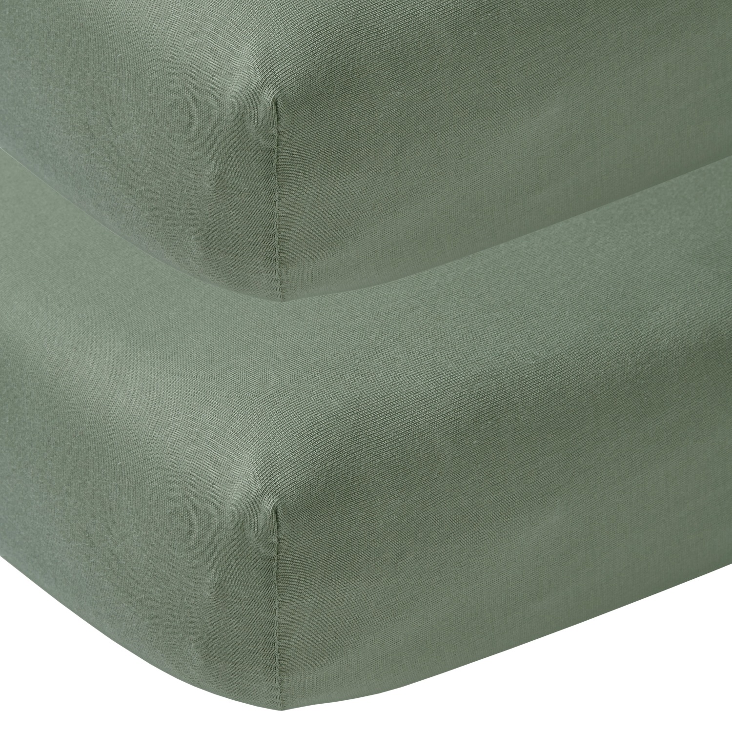 Meyco Jersey Hoeslaken Forest Green 50 x 90 cm 2 Stuks