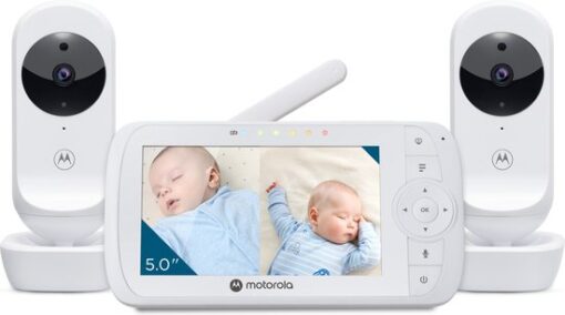 Motorola Nursery VM35-2 - Babyfoon met 5-Inch Gesplitst Scherm en 2 Camera's - Nachtvisie - Ingebouwde microfoon