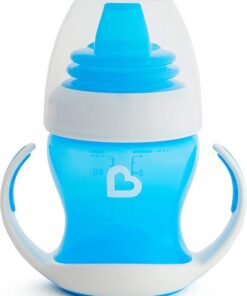 Munchkin Gentle Overgangsbeker - Transition Cup - Anti-lek Beker voor Baby's - Vanaf 4 Maanden - 118ml - Blauw