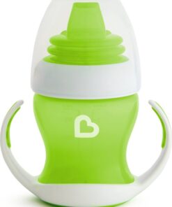 Munchkin Gentle Overgangsbeker - Transition Cup - Anti-lek Beker voor Baby's – Vanaf 4 Maanden - 118ml - Groen