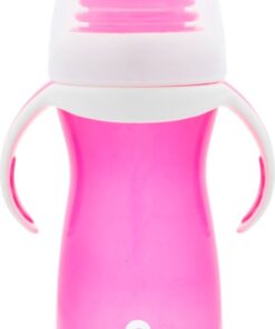 Munchkin Gentle Overgangsbeker - Transition Cup - Anti-lek Beker voor Baby's – Vanaf 9 Maanden - 296ml – Roze