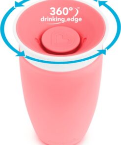 Munchkin Miracle® 360° de Originele Sippy Cup - Oefenbeker voor Baby’s - Anti-Lek Drinkbeker - 296ml - Roze