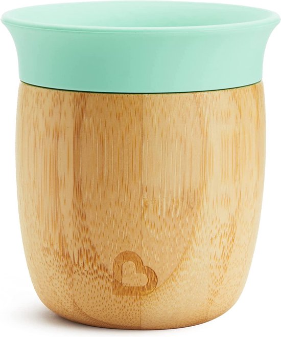 Munchkin Sippy Cup Bamboe Open Cup, Baby & Peuter - Drinkbeker voor 6 maanden en ouder, Bamboe Sippy Cup, BPA-vrije Spenen Cup voor kinderen en baby's, 360 Cup Design - 5 oz/150 ml