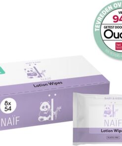 Naïf - Plasticvrije Lotion Billendoekjes - 432 doekjes (8 stuks x 54 doekjes)