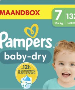 Pampers Baby-Dry - Maat 7 (15kg+) - 132 Luiers - Maandbox