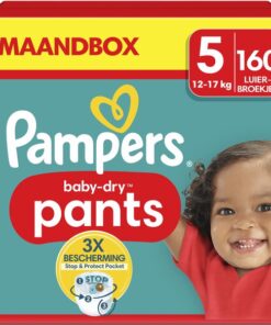 Pampers Baby-Dry Pants - Maat 5 (12kg-17kg) - 160 Luierbroekjes - Maandbox