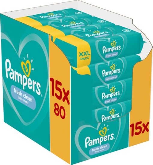 Pampers Fresh Clean Billendoekjes - 1200 doekjes