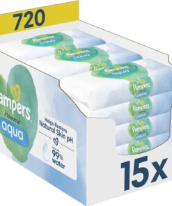 Pampers Harmonie Aqua Billendoekjes - 15 Verpakkingen = 720 Babydoekjes