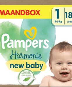 Pampers Harmonie Luiers - Maat 1 (2kg-5kg) - 180 Luiers - Maandbox