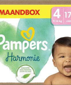 Pampers Harmonie Luiers - Maat 4 (9kg-14kg) - 174 Luiers - Maandbox