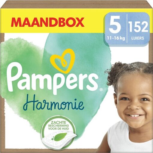 Pampers Harmonie Luiers - Maat 5 (11kg-16kg) - 152 Luiers - Maandbox