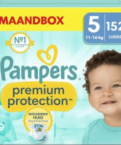 Pampers Premium Protection - Maat 5 (11kg-16kg) - 152 Luiers - Maandbox