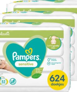 Pampers Sensitive Billendoekjes 0% plastic - 624 Babydoekjes