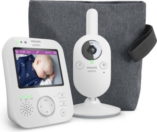 Philips Avent - SCD892/26 - Video Babyfoon - Leisteen - Babyfoon met Camera - Inclusief reistas