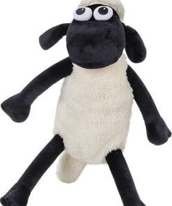 Pluche Shaun het Schaap knuffel 56 cm/kruik 0,8 liter - Shaun the Sheep schapen speelgoed - Warmwaterkruik met pluche hoes/kruikenzak