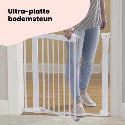 Safety 1st Flat Step Traphekje - 73 t/m 80 cm - Uitbreidbaar - Klembevestiging- Metal White