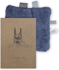 Snoozebaby Giftset Knuffeldoekje & Geboortekaartje - Blue Nights