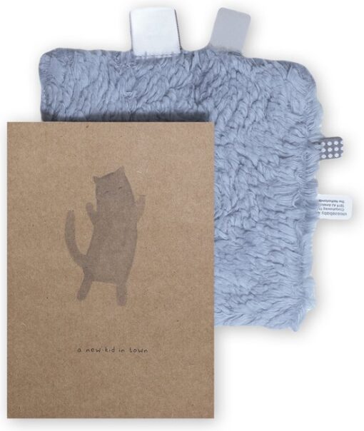 Snoozebaby Giftset Knuffeldoekje & Geboortekaartje - Fresh Blue