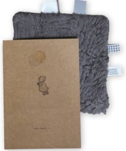 Snoozebaby Giftset Knuffeldoekje & Geboortekaartje - Storm Grey