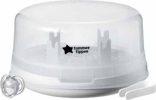 Tommee Tippee - magnetronstoomsterilisator voor zuigflessen en toebehoren - doodt virussen* en 99,9% van de bacteriën - 4 minuten durende sterilisatiecyclus