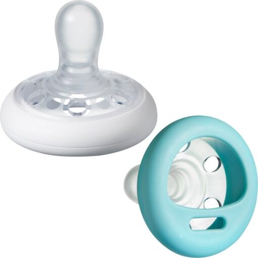 Tommee Tippee borstachtige fopspeen - op huid lijkende textuur - symmetrisch orthodontisch ontwerp - BPA-vrij - 0-6 maanden - verpakt per 2 fopspenen