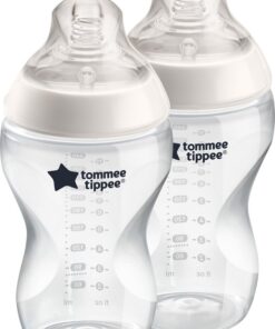 Tommee Tippee Closer to Nature - Baby Zuigflessen - doorzichtig - 340ml - Pak van 2