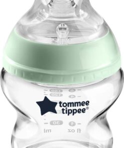 Tommee Tippee Closer to Nature- glazen zuigfles - langzame uitstroomsnelheid - anti-colic ventiel - 150 ml - verpakking van 1 stuk - doorzichtig