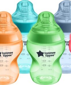 Tommee Tippee Closer to Nature- zuigflessen - anti-koelik ventiel - 260 ml- pak van 6 stuks - multi