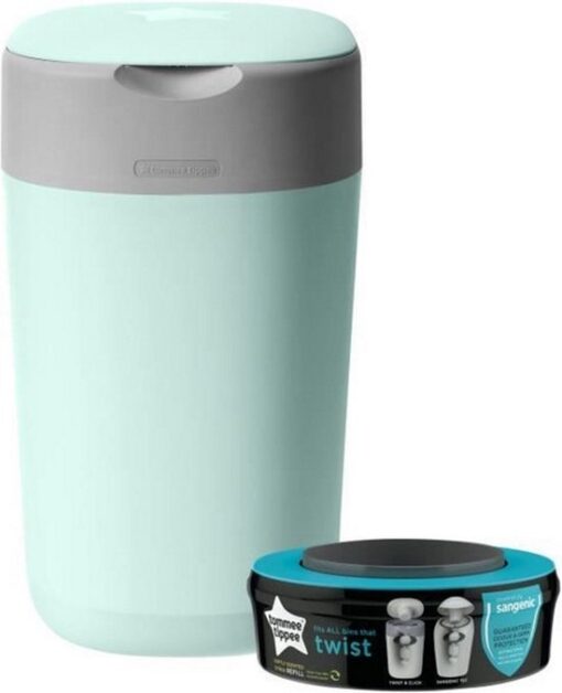 Tommee Tippee Milieuvriendelijke Twist & Click Luieremmer - met 1 Navulcassette - Groen