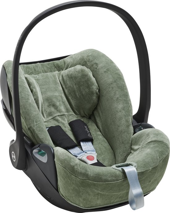 Meyco Baby Velvet autostoelhoes Cybex Cloud Z2 i-size plus - forest green