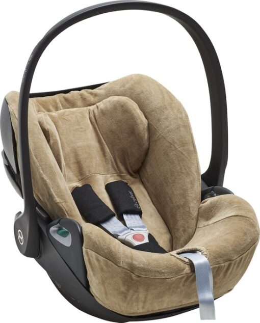 Meyco Baby Velvet autostoelhoes Cybex Cloud Z2 i-size plus - taupe