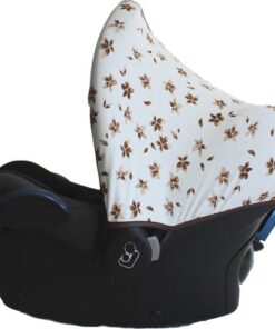 Wallabiezzz - Maxi Cosi Autostoel Zonnekap - Flower Bruin