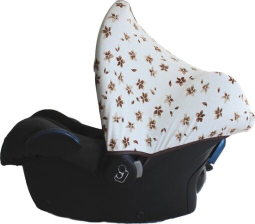 Wallabiezzz - Maxi Cosi Autostoel Zonnekap - Flower Bruin