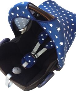 Wallabiezzz Zonnekap Maxi Cosi - Zonnescherm - Cabriofix, Pebble, Rock en meer - Autostoel - Blauw - Kroontjes