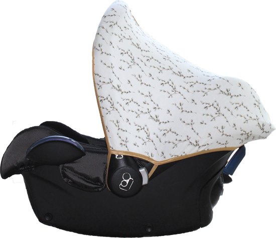 Wallabiezzz Zonnekap Maxi Cosi - Zonnescherm - Universeel, Cabriofix, Pebble, Rock - Autostoel - Wilgentak - Taupe