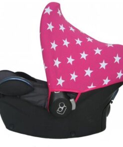 Wallabiezzz Zonnekap Maxi Cosi - Zonnescherm Auto Baby - Universeel - Cabriofix - Ster Roze