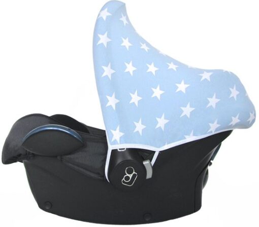 Wallabiezzz Zonnekap Maxi Cosi - Zonnescherm Kinderwagen - Universeel - Baby Blauw - Ster