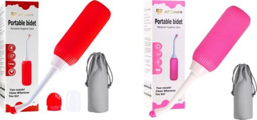 2 Bidet- Peri Bottle - Handdouche - Bidet Handdouche - Bidet Wc - bidet sproeier - postpartum - mobiele bidet -Draagbare Bidets- 2 Draagbaar Bidet type 1- roos - rood - AFZstore®