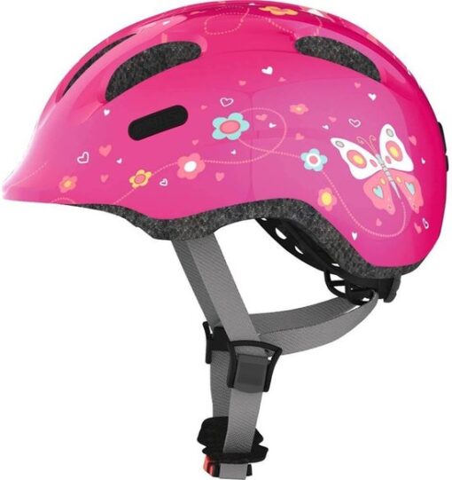 ABUS Smiley 2.0 Fietshelm - Maat S (45-50 cm) - pink butterfly