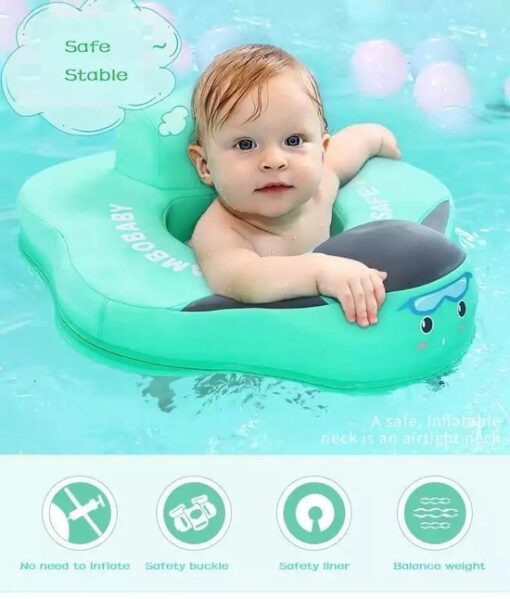 Air Free Seat Baby Float - Zwemzitje - Niet opblaasbare Zit Float - Flotador Zwemmen - Zwemband | Mintgroen