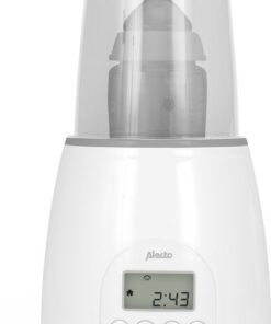 Alecto BW-700 - Snelle digitale Flessenwarmer 500W voor opwarmen, steriliseren en ontdooien - Inclusief stoomkap - Bediening via display - Wit