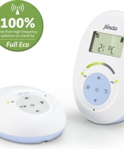 Alecto DBX-112 - Full Eco DECT Babyfoon met Display - Wit/Blauw