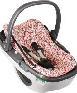 Autostoelhoes Geschikt voor Maxi Cosi Coral - Maxi Cosi Hoes Groep 0 - Zacht Katoen - Perfecte Pasvorm - Roze Bloemen