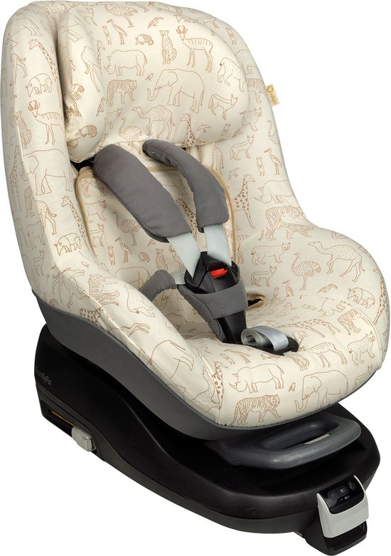 Autostoelhoes Geschikt voor Maxi Cosi Pearl -Maxi Cosi Hoes Groep 0-1 - Zacht Katoen - Perfecte Pasvorm - Safari