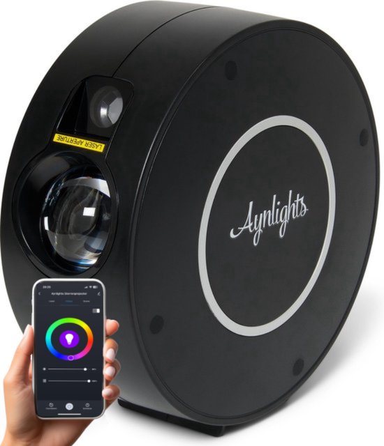 Aynlights® - Slimme Sterren projector - Met Bluetooth - Aurora Galaxy projector - Star projector - Bediening via App, apparaat, Alexa en Google Home - Sterrenhemel - Ruimtehemel - Bekend van TIKTOK - Cadeau tip - 2 Jaar Garantie