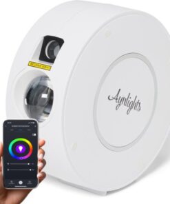 Aynlights® Slimme Sterren projector [Orgineel]- Wit - Met Bluetooth - inclusief ADAPTER - Galaxy lamp - 2 Jaar Garantie - Bediening via App, apparaat, Alexa en Google Home - Sterrenhemel - Star projector - Ruimtehemel - cadeau tip